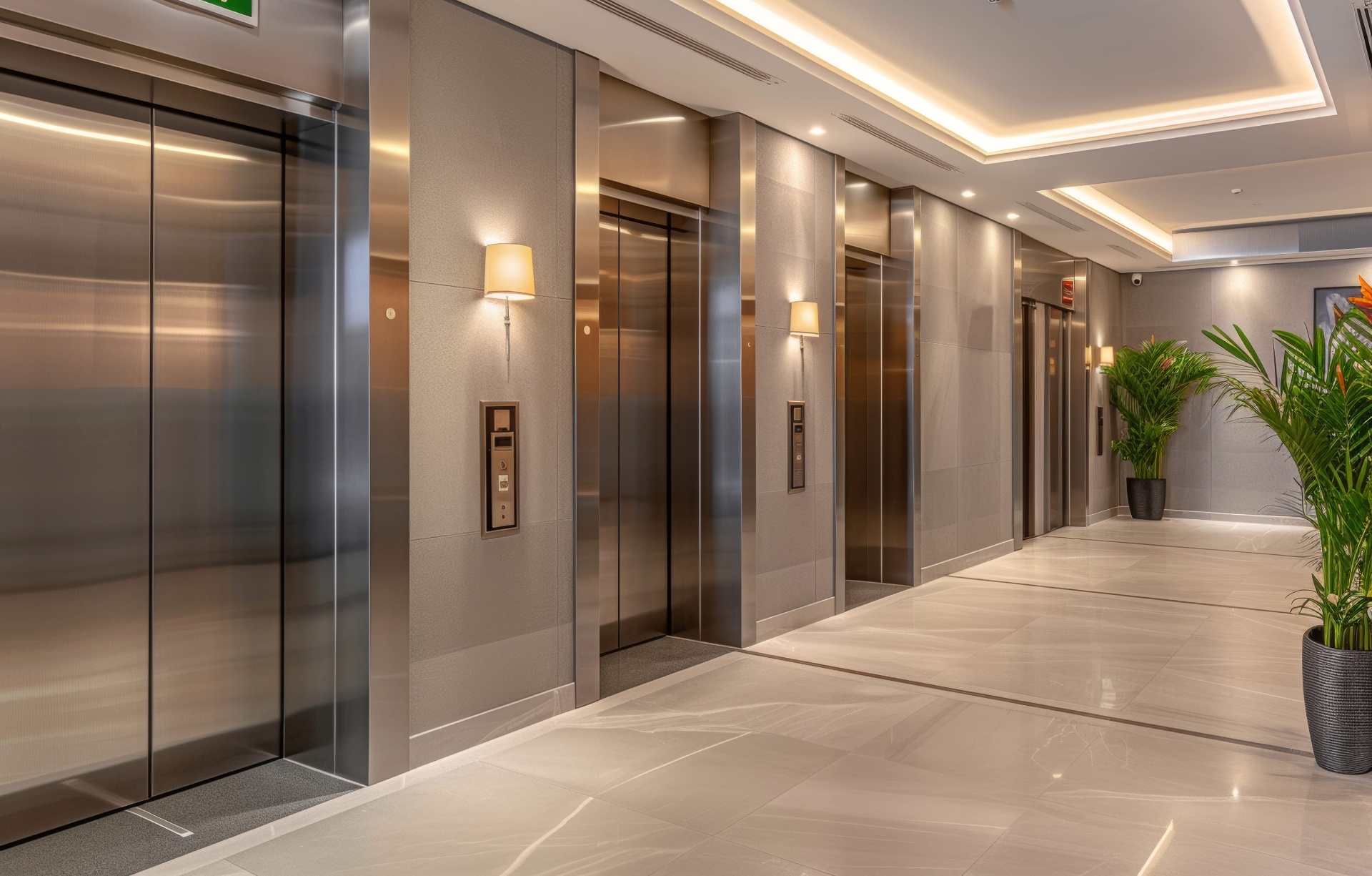 Elevador de alto padrão em edifício comercial